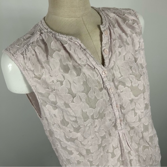 Rebecca Taylor Elegant Pink Sleeveless silk blend Lace Top 4 - Picture 4 of 9